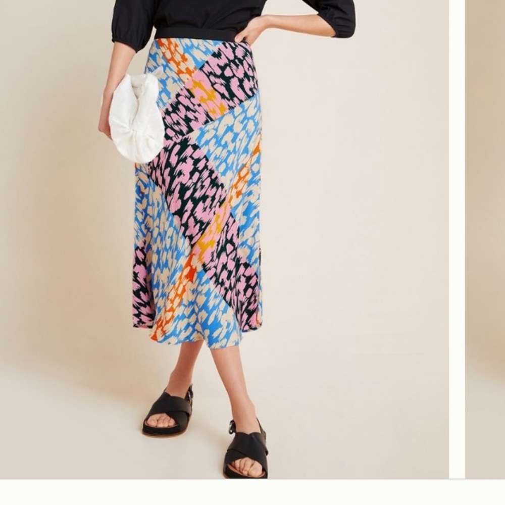 Anthropologie Corey Lynn Calter Bias Midi Skirt